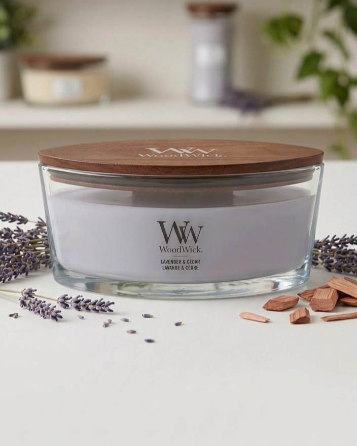 Vela de Olor Lavanda y Cedro de WoodWick (453g)