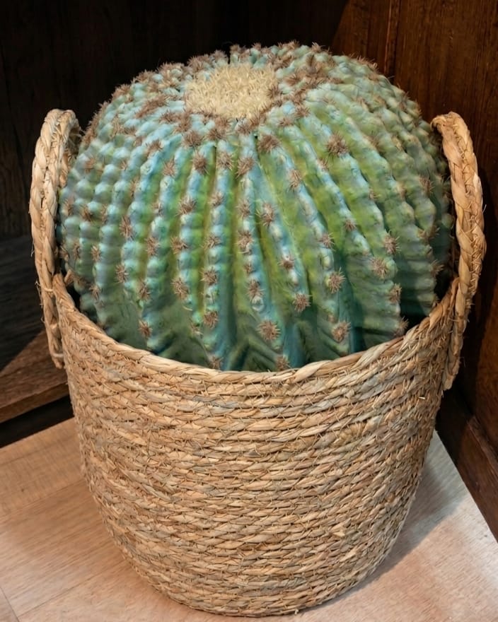Cactus Barril Azul artificial