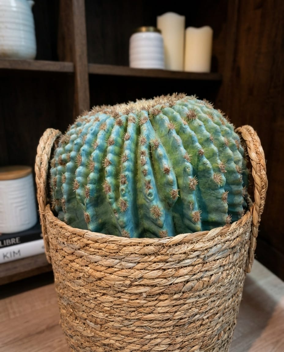 Cactus Barril Azul Artificial